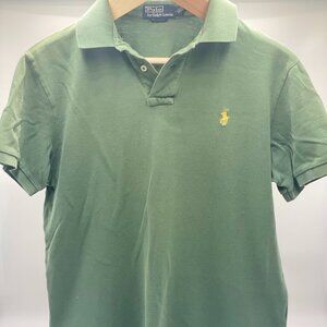 Polo Ralph Lauren Men's Green with Yellow Logo, Large Custom Fit